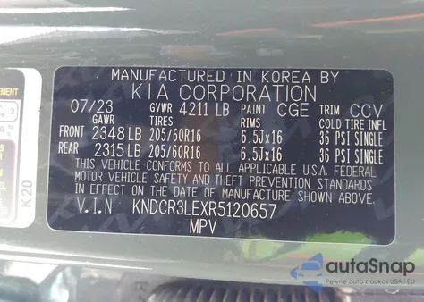 2024 Kia Niro Ex z USA, uszkodzony, nr VIN KNDCR3LEXR5120657